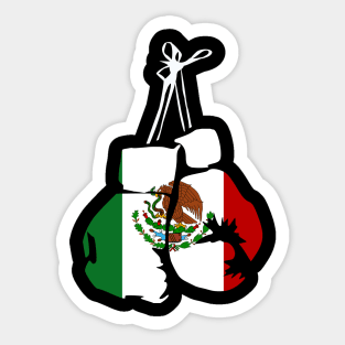 Mexico boxing gloves with Mexican flag for boxer Sticker